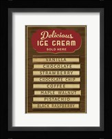 Ice Cream Board -Wood Fine Art Print