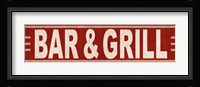 Bar Grill Framed Print