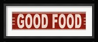Good Food Framed Print
