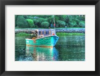 Green Hull Moored Fine Art Print