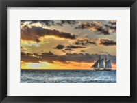 Key West Clipper Sunset I Fine Art Print