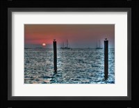 Key West Sunset Two Pilings Fine Art Print