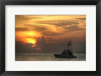 Key West Sport Fisher Sunset Framed Print