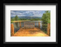 Mountain Dock and Bench I Fine Art Print