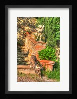 Tuscan Vertical Cat on Stairs Fine Art Print