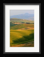 Tuscan Vertical Distant Hill Castle Fine Art Print