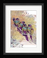 Purple Parrots Fine Art Print
