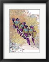 Purple Parrots Fine Art Print