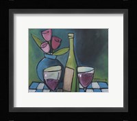 Wine And Flower Fine Art Print