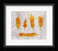Gold Ombre Feathers II Fine Art Print