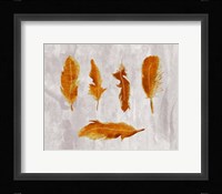 Gold Ombre Feathers III Fine Art Print
