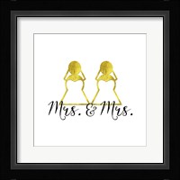 Wedding Couple - Mrs. Mrs. Framed Print