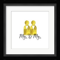 Wedding Couple Mr Mr Framed Print