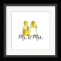 Wedding Couple Mr Mrs Fine Art Print
