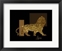 3 Golden Lion Framed Print