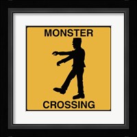 Monster Crossing Framed Print