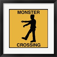 Monster Crossing Framed Print