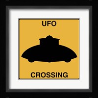 UFO Crossing Framed Print