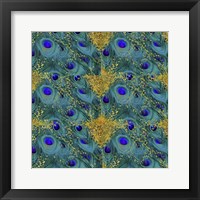 Gold Speckled Peacock Pattern Fine Art Print