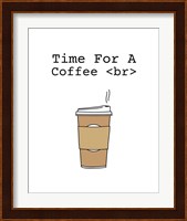 Time For A Coffee <br> - White Fine Art Print