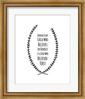 Dad Believed First - Son Fine Art Print