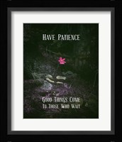 Good Things Come To Those Who Wait Pink Flower Fine Art Print