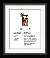 Iced Tea Recipe White Background Fine Art Print