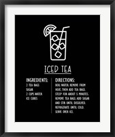 Iced Tea Recipe Black Background Fine Art Print
