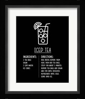 Iced Tea Recipe Black Background Fine Art Print