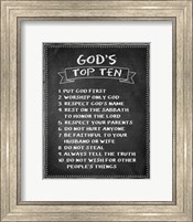 God's Top Ten Chalkboard Fine Art Print