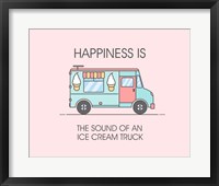 Ice Cream Truck Blue Fine Art Print