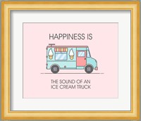 Ice Cream Truck Blue Fine Art Print