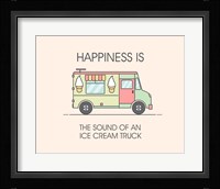 Ice Cream Truck Green Fine Art Print