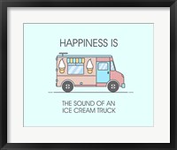 Ice Cream Truck Pink Framed Print
