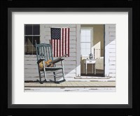Rocking Chair With Guitar Fine Art Print