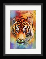 Colorful Expressions Tiger Framed Print