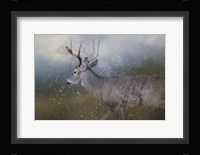 HitchHiker In The Snow Storm Fine Art Print