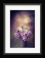 Finch And The Flowers Fine Art Print