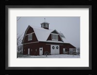Red Barn in Winter Fine Art Print