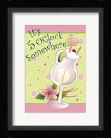 Flamingo Five O'clock Framed Print
