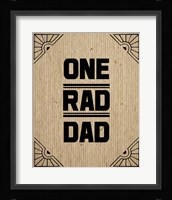 One Rad Dad - Brown Cardboard Fine Art Print