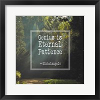 Genius is Eternal Patience - Forest Framed Print