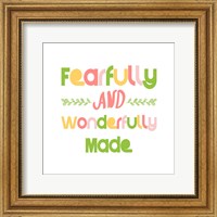 Fearfully and Wonderfully Made - Pink and Green Fine Art Print