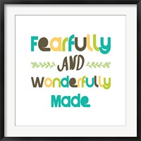 Fearfully and Wonderfully Made - Blue and Brown Fine Art Print