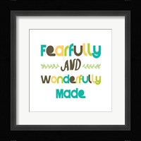 Fearfully and Wonderfully Made - Blue and Brown Fine Art Print