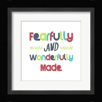 Fearfully and Wonderfully Made - Red and Blue Fine Art Print