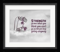 Strength Grows - Flowers in Snow Grayscale Fine Art Print