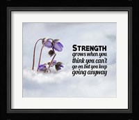 Strength Grows - Flowers in Snow Color Fine Art Print