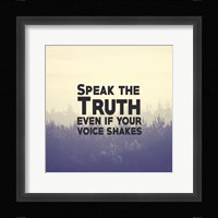 Speak The Truth - Yellow Fine Art Print