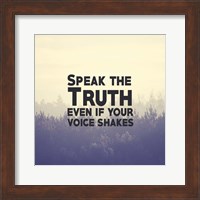 Speak The Truth - Yellow Fine Art Print